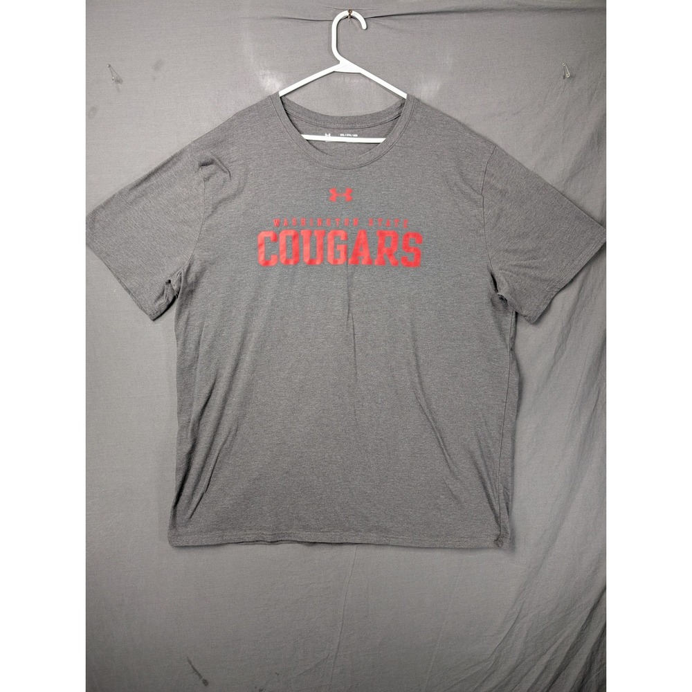 Under Armour Washington State Cougars Mens 3XL Gray HeatGear T-Shirt
